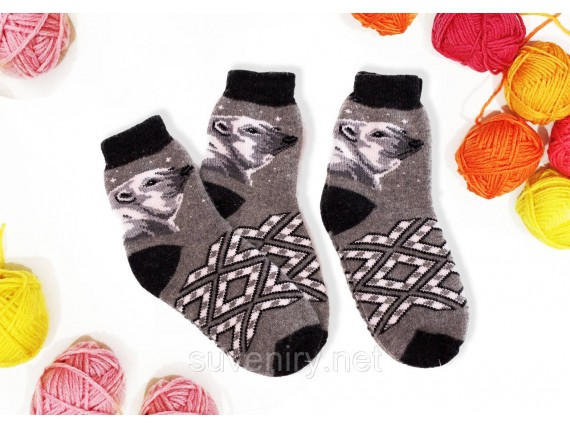 Мужские ангоровые шерстяные носки