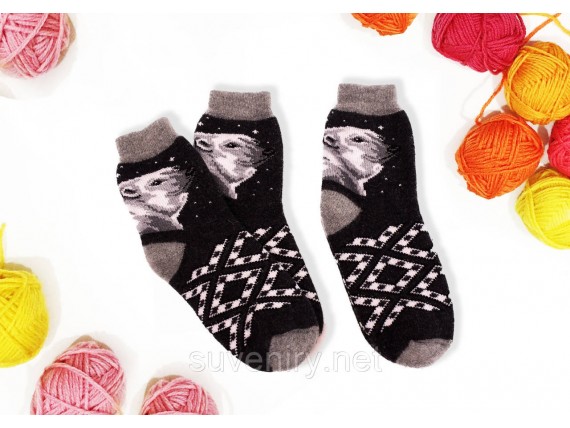 Мужские ангоровые шерстяные носки