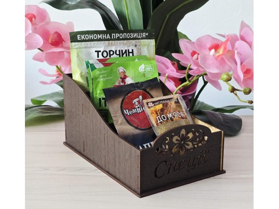 Деревянный органайзер для специй