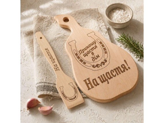 Набор разделочная доска + лопатка 35*19