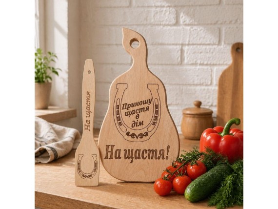 Набор разделочная доска + лопатка 35*19