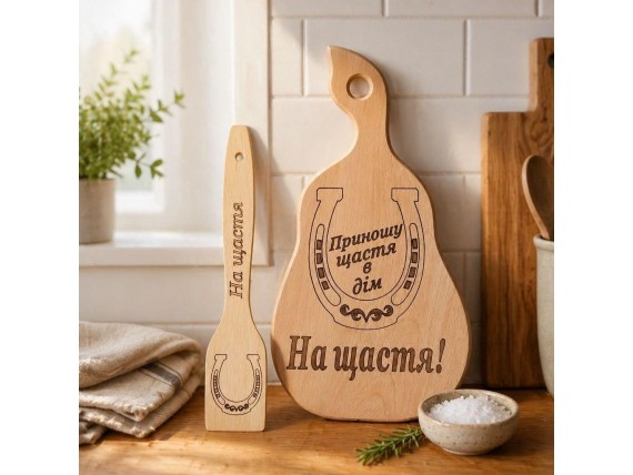 Набор разделочная доска + лопатка 35*19